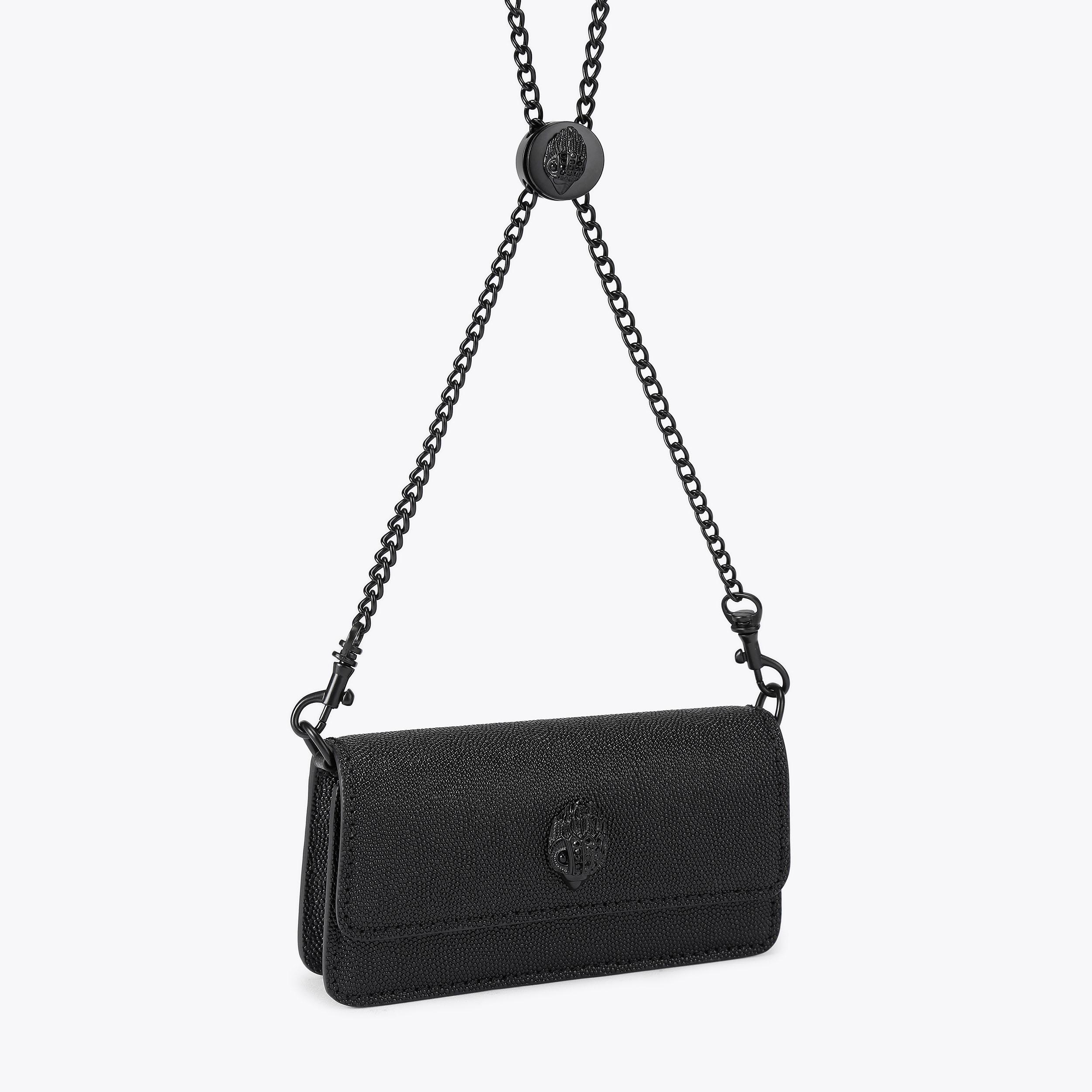 LONG NANO SHOREDITCH DR Black Grained Cross Body Bag Leather by