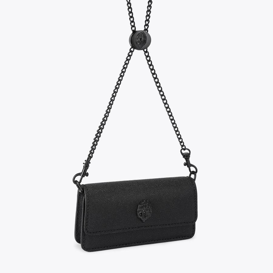 LONG NANO SHOREDITCH DR Black Grained Cross Body Bag Leather by