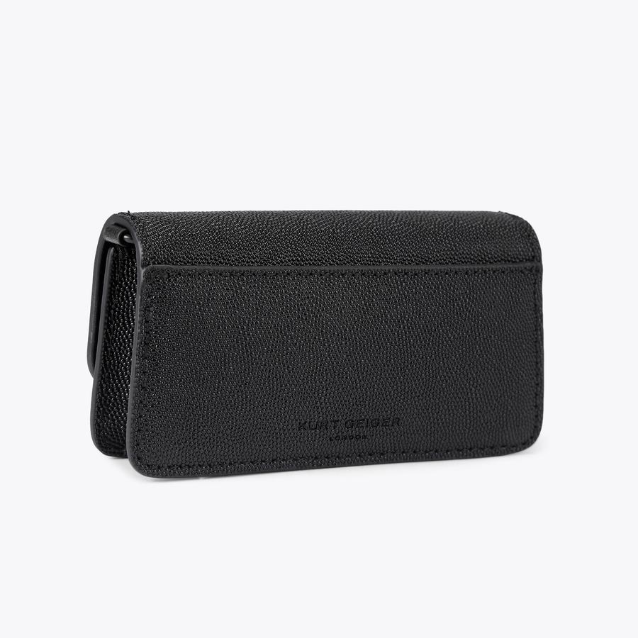 LONG NANO SHOREDITCH DR Black Grained Cross Body Bag Leather by