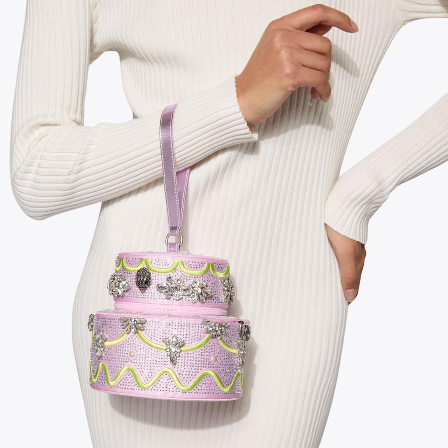 CAKE XBODY BAG Pale Pink Crystal Cake Bag by KURT GEIGER LONDON