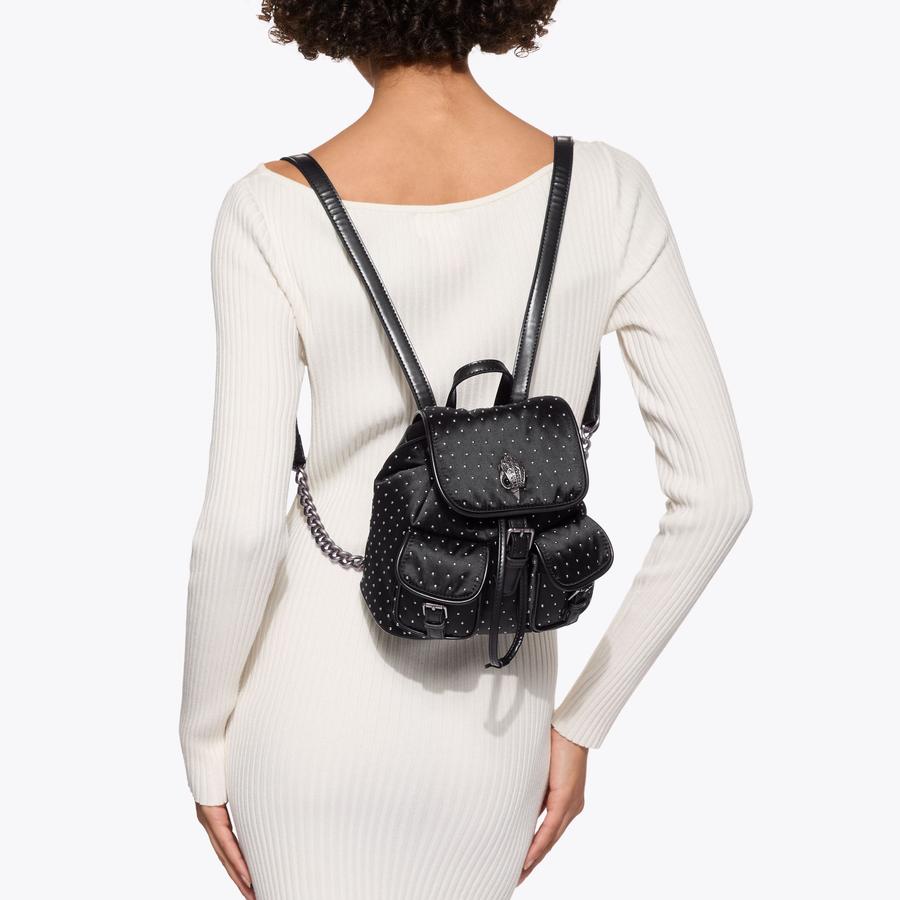 HOXTON SM BACKPACK STUDS Black Studded Backpack by KURT GEIGER LONDON