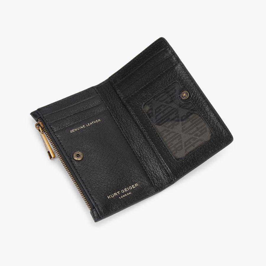 PIMLICO BIFOLD WALLET Black Pebble Grain Wallet by KURT GEIGER LONDON