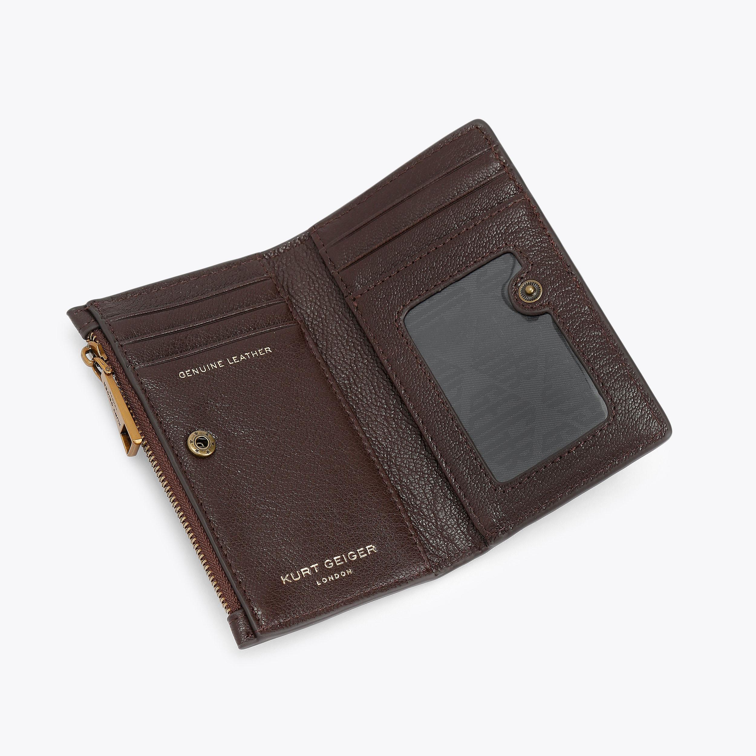 PIMLICO BIFOLD WALLET Dark Brown Leather Bifold Wallet by Kurt