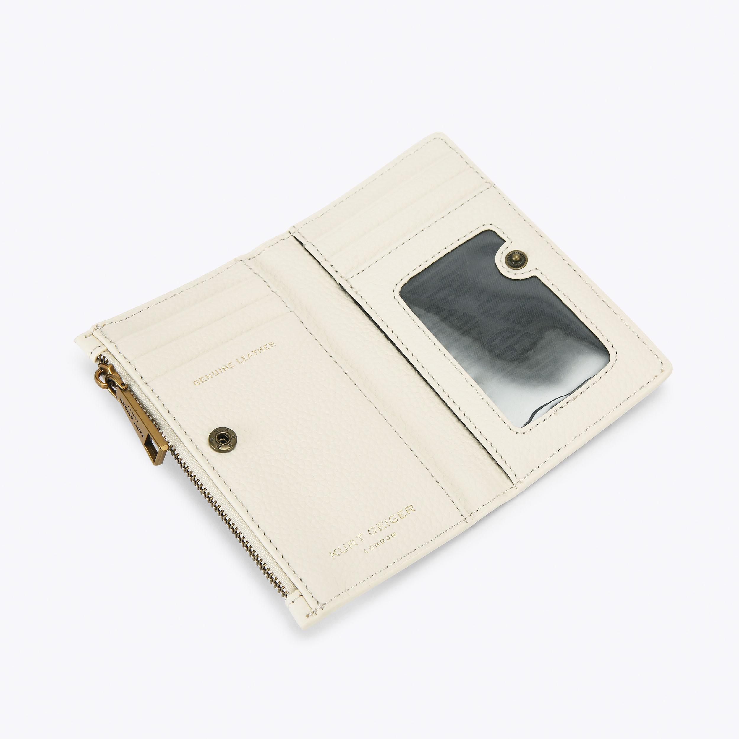 PIMLICO BIFOLD WALLET Bone Pebble Grain Leather Wallet by Kurt