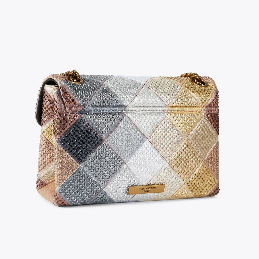 FABRIC MD KENSINGTON P Crystal Mini Bag by KURT GEIGER LONDON