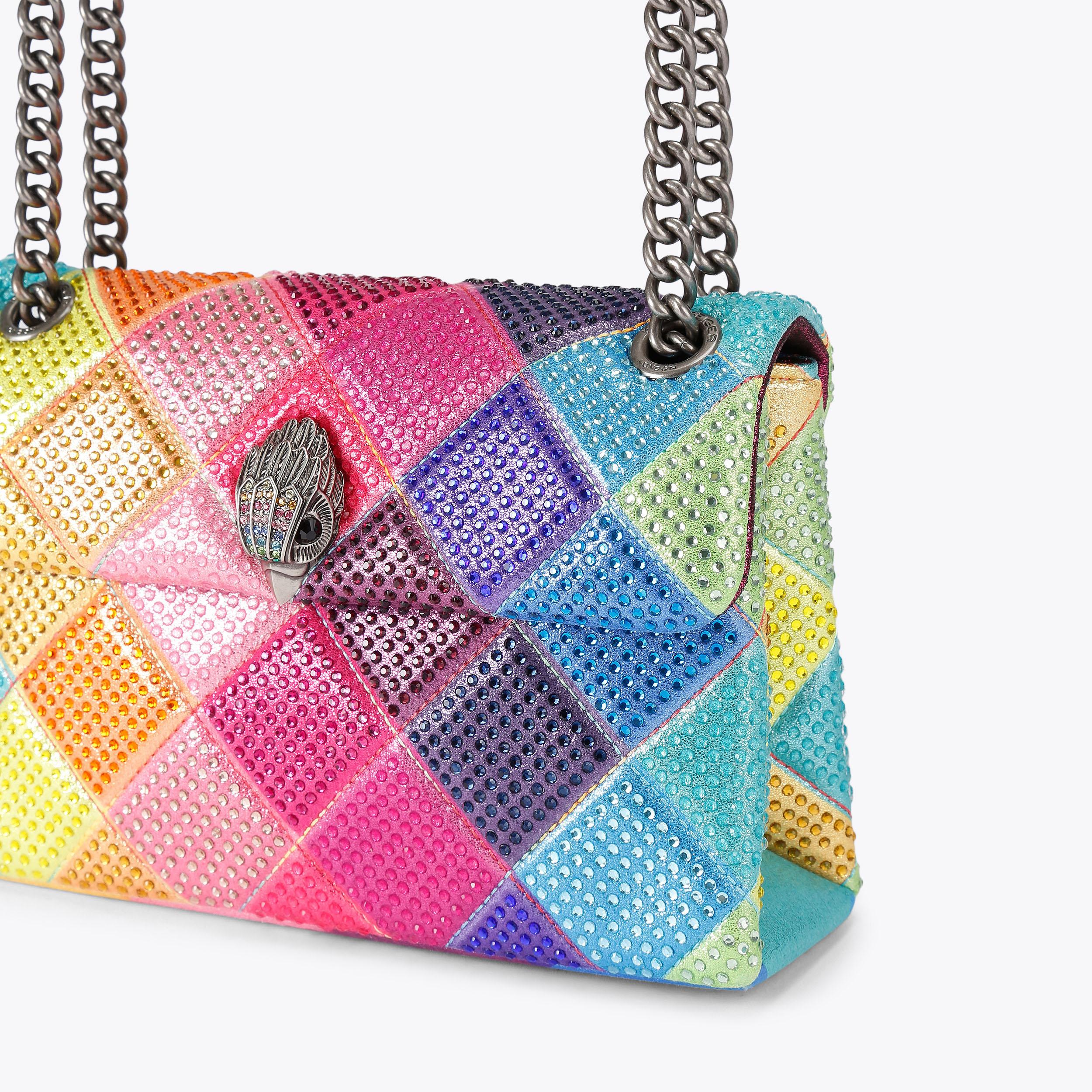FABRIC MD KENSINGTON P Multi-Colour Diamond Crystal Cross Body Bag