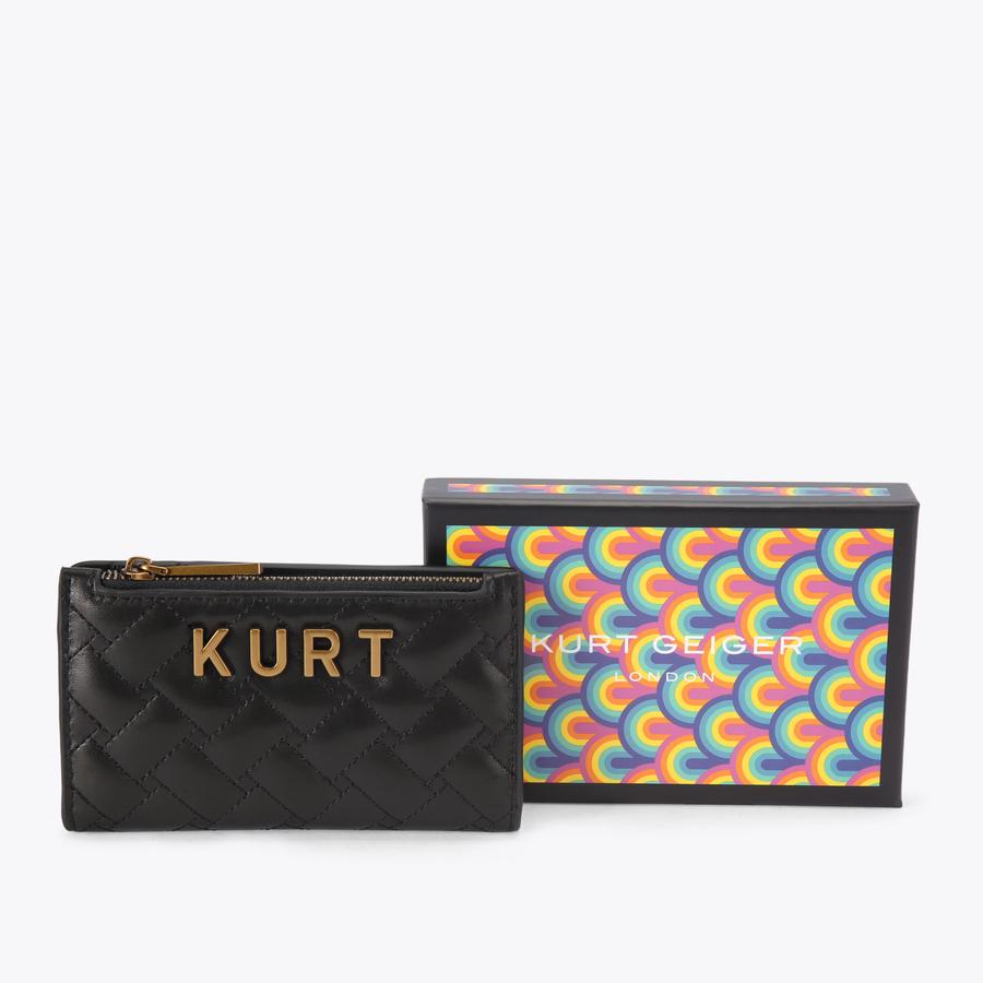 KENSINGTON BIFOLD W KURT Black Branded Bifold Wallet by KURT