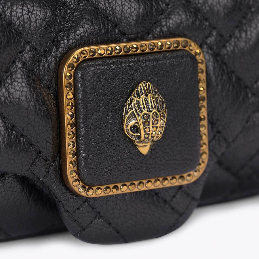 LONG NANO PIMLICO BAG Black Micro Cross Body Bag by KURT GEIGER LONDON