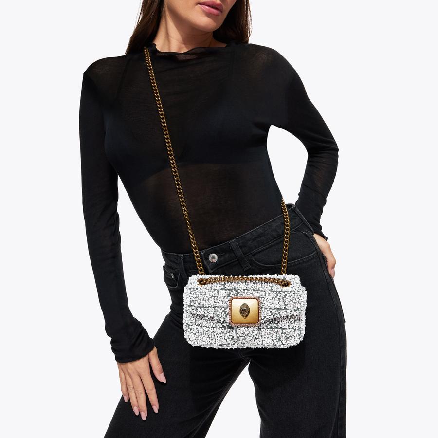 MINI PIMLICO BAG Pearl Beaded Cross Body Bag by KURT GEIGER LONDON