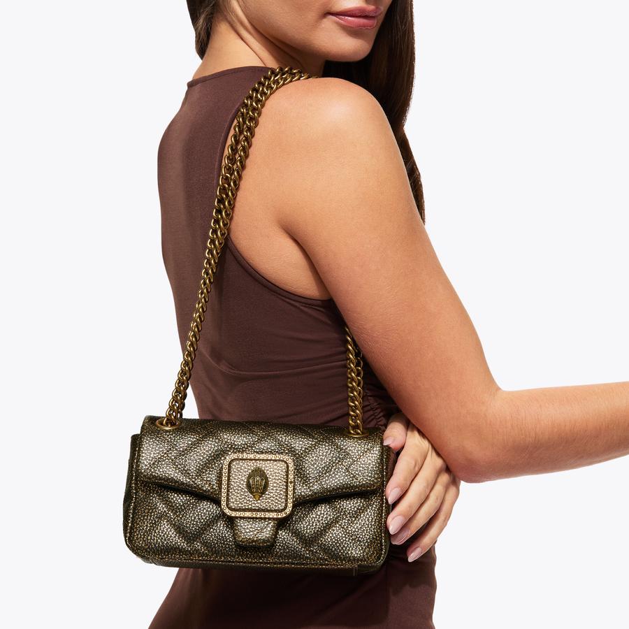 MINI PIMLICO BAG Bronze Metallic Cross Body Bag by KURT GEIGER LONDON