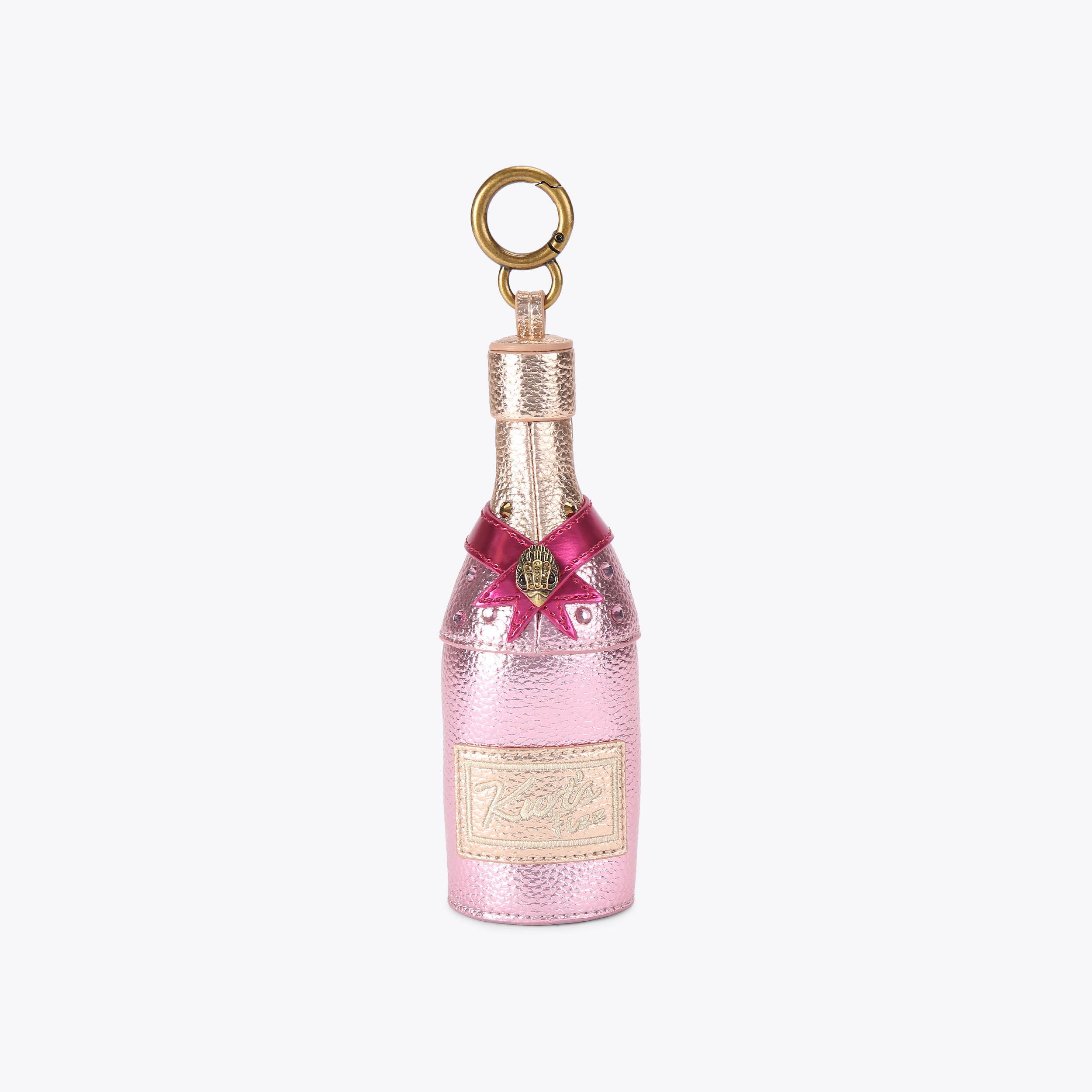 CHAMPAGNE BOTTLE CHARM Pebble Grain Bottle Charm by KURT GEIGER LONDON