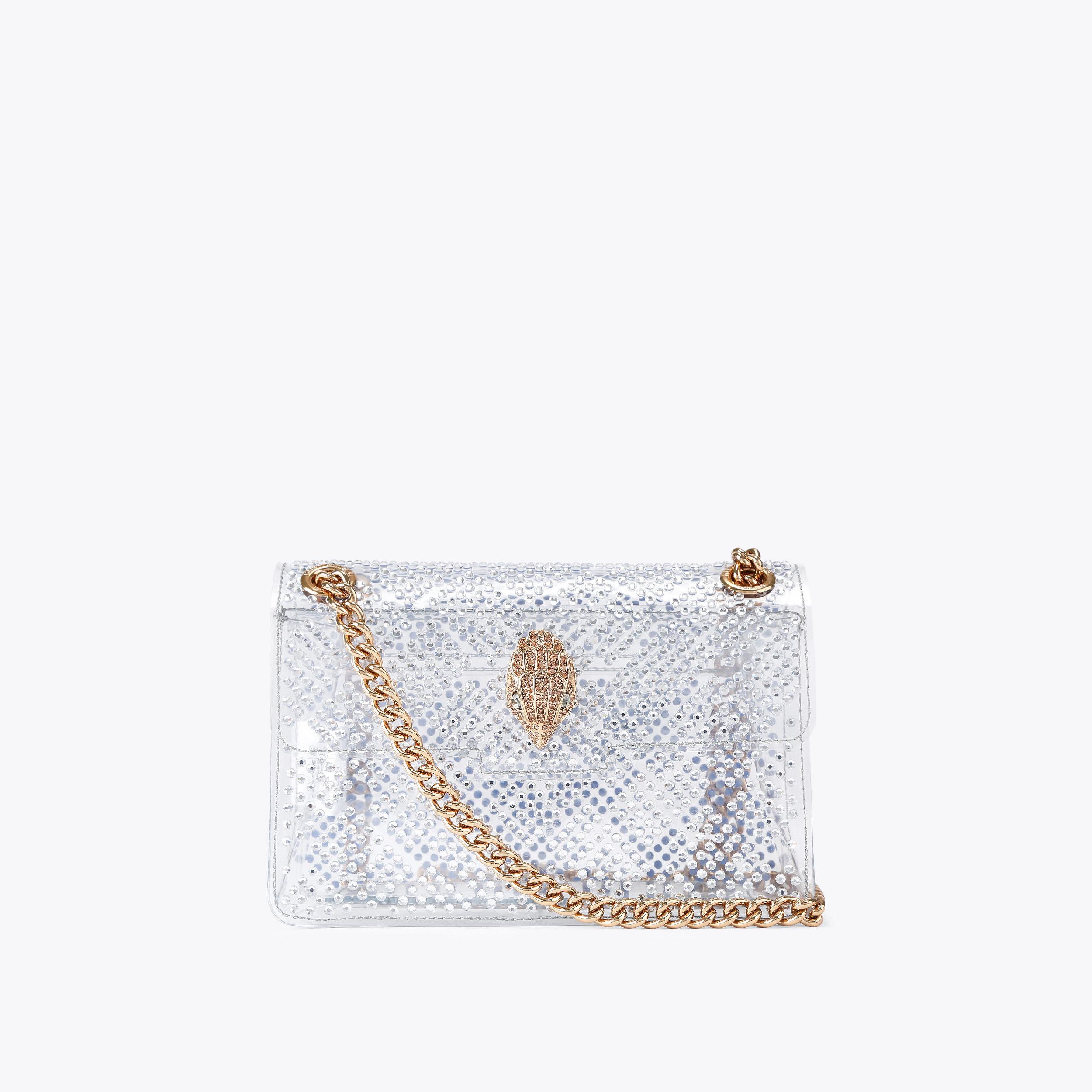 VINYL MINI KENSINGTON H Clear Crystal Shoulder Bag by KURT GEIGER