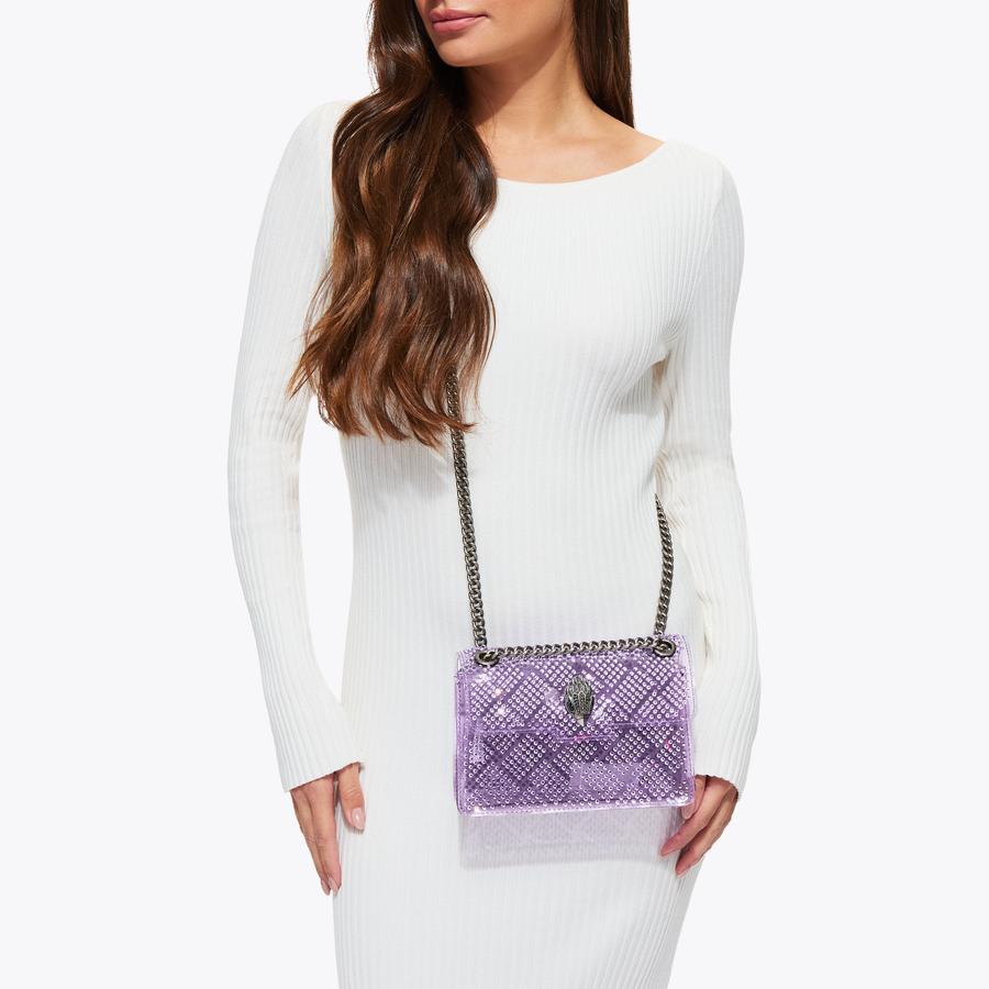 VINYL MINI KENSINGTON H Lilac Crystal Mini Bag by KURT GEIGER LONDON