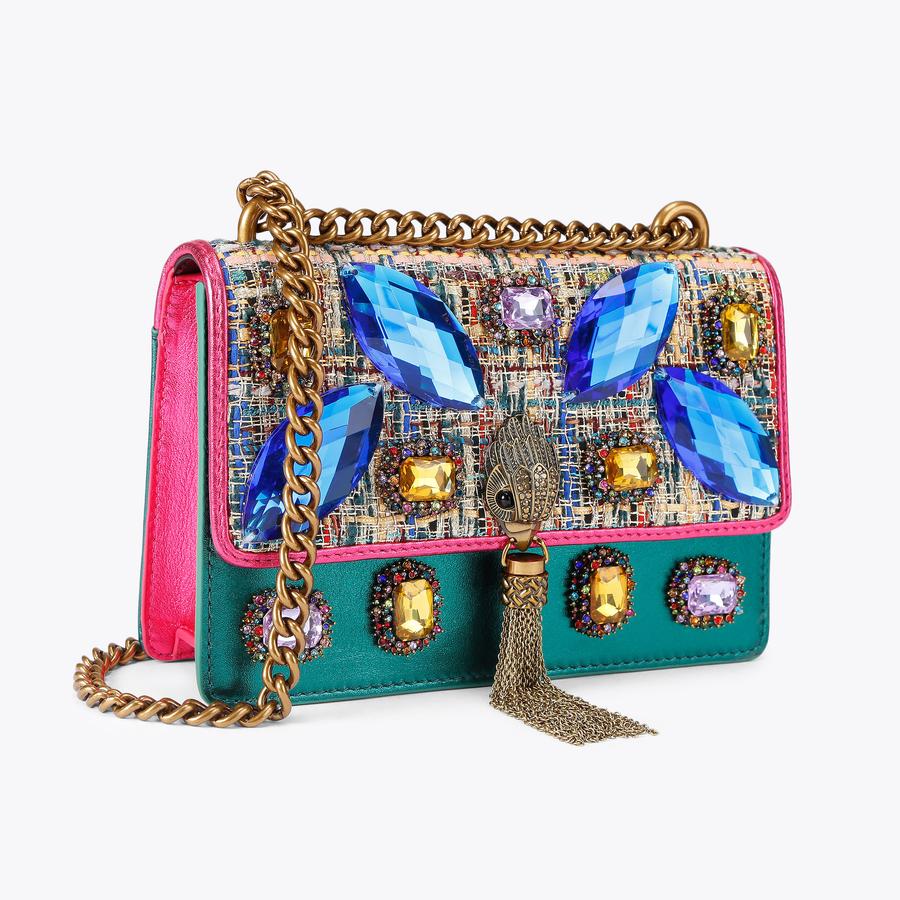 ポールスチュアート　HarrisTweed柄キャディバッグ　ユニセックス SHOREDITCH SM XBODY GEM Tweed Crystal Cross Body Bag by KURT