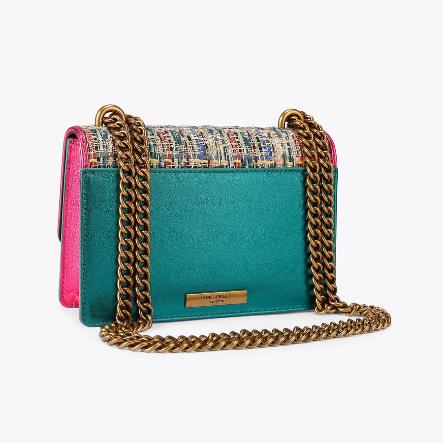 SHOREDITCH SM XBODY GEM Tweed Crystal Cross Body Bag by KURT