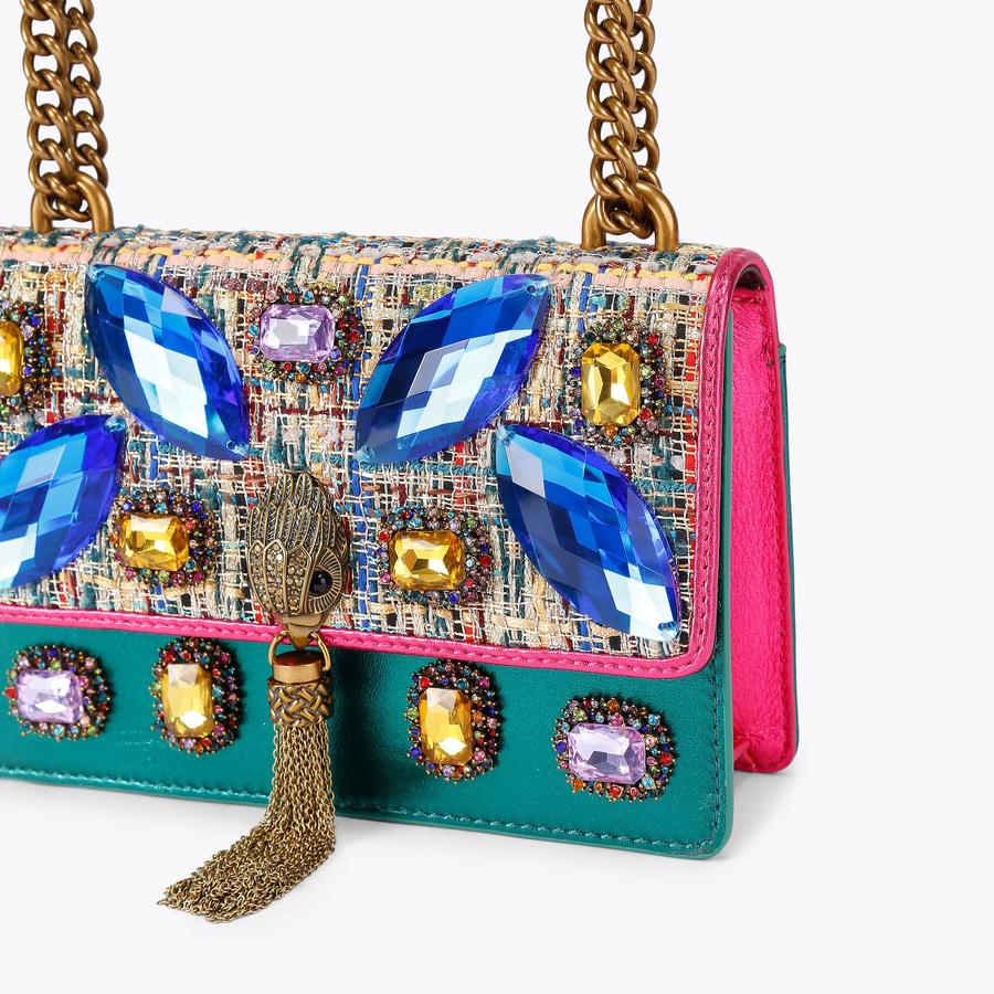 SHOREDITCH SM XBODY GEM Tweed Crystal Cross Body Bag by KURT
