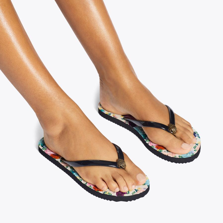 KENSINGTON FLIP FLOP Floral Heart Printed Flip Flop Sandal by KURT