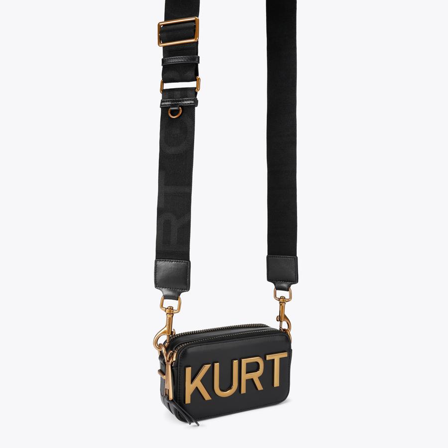 2Z SM KENSINGTON CAMERA K Black Leather Cross Body Camera Bag by