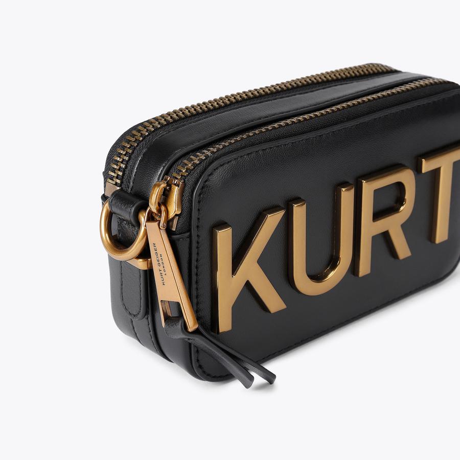 2Z SM KENSINGTON CAMERA K Black Leather Cross Body Camera Bag by