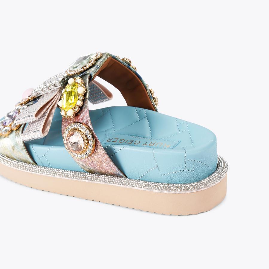 ORNATE ORSON Iridescent Slip On Sandal by KURT GEIGER LONDON