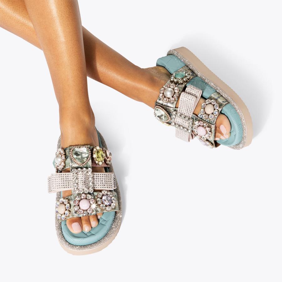 ORNATE ORSON Iridescent Slip On Sandal by KURT GEIGER LONDON