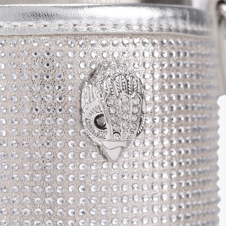 KENSINGTON WINE GLASS XB Silver Crystal Cross Body wine Glass by