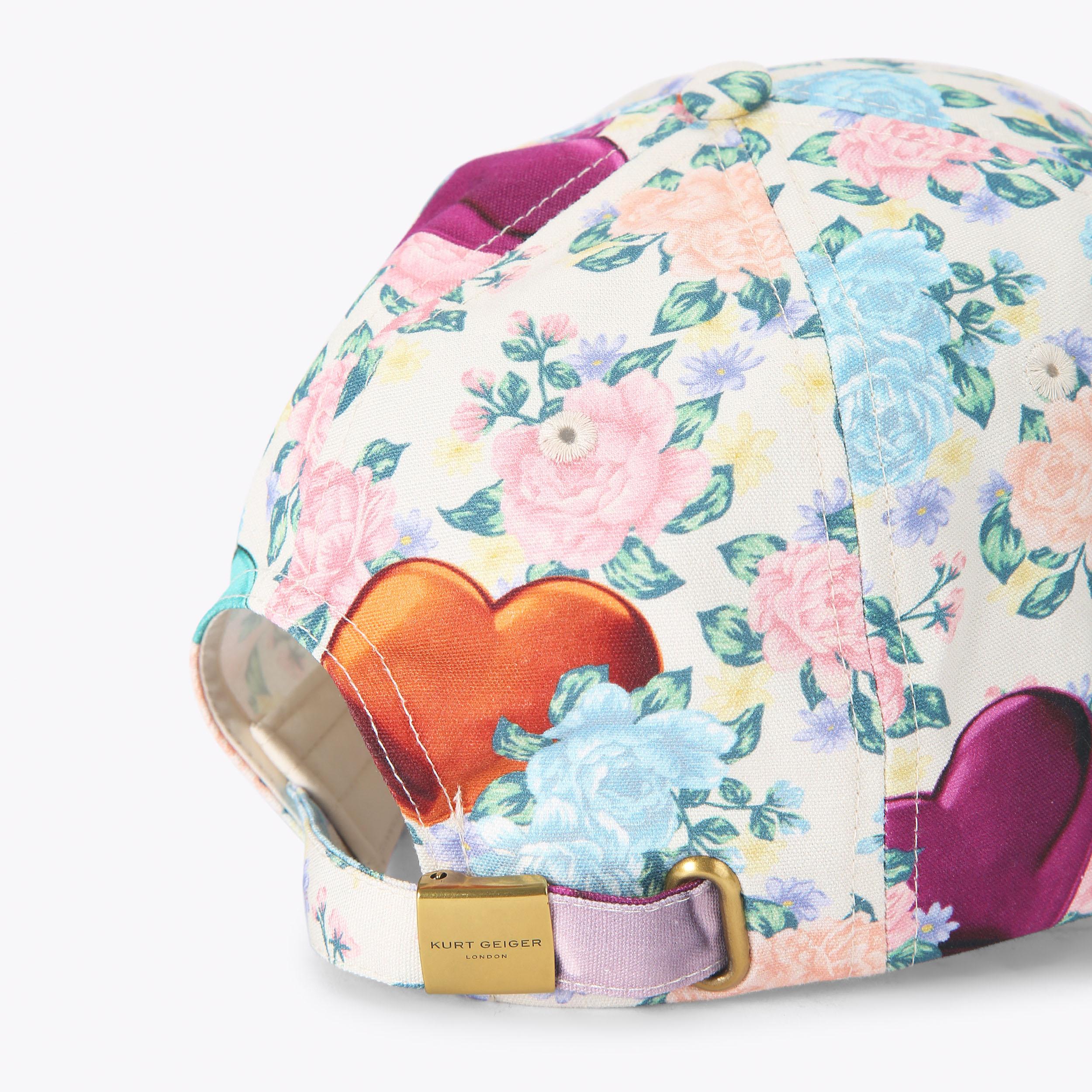 Kurt Geiger London Ditzy Floral Baseball Cap (OS) KENSINGTON BOW CAP Floral Printed Cap by Kurt Geiger London main image 3