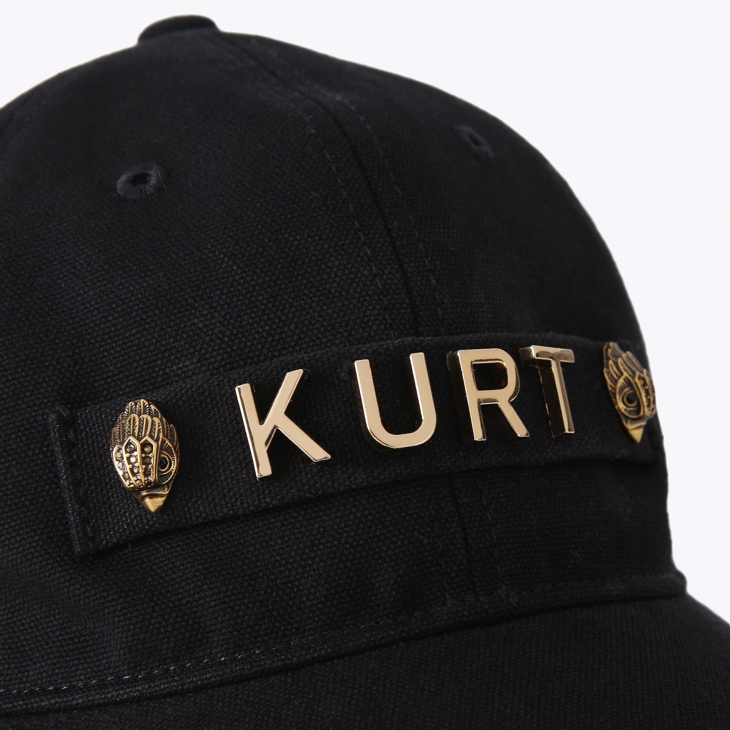Kurt\'s London Black Baseball Cap with Rainbow Embroidery KURT CAP by KURT GEIGER LONDON main image 3