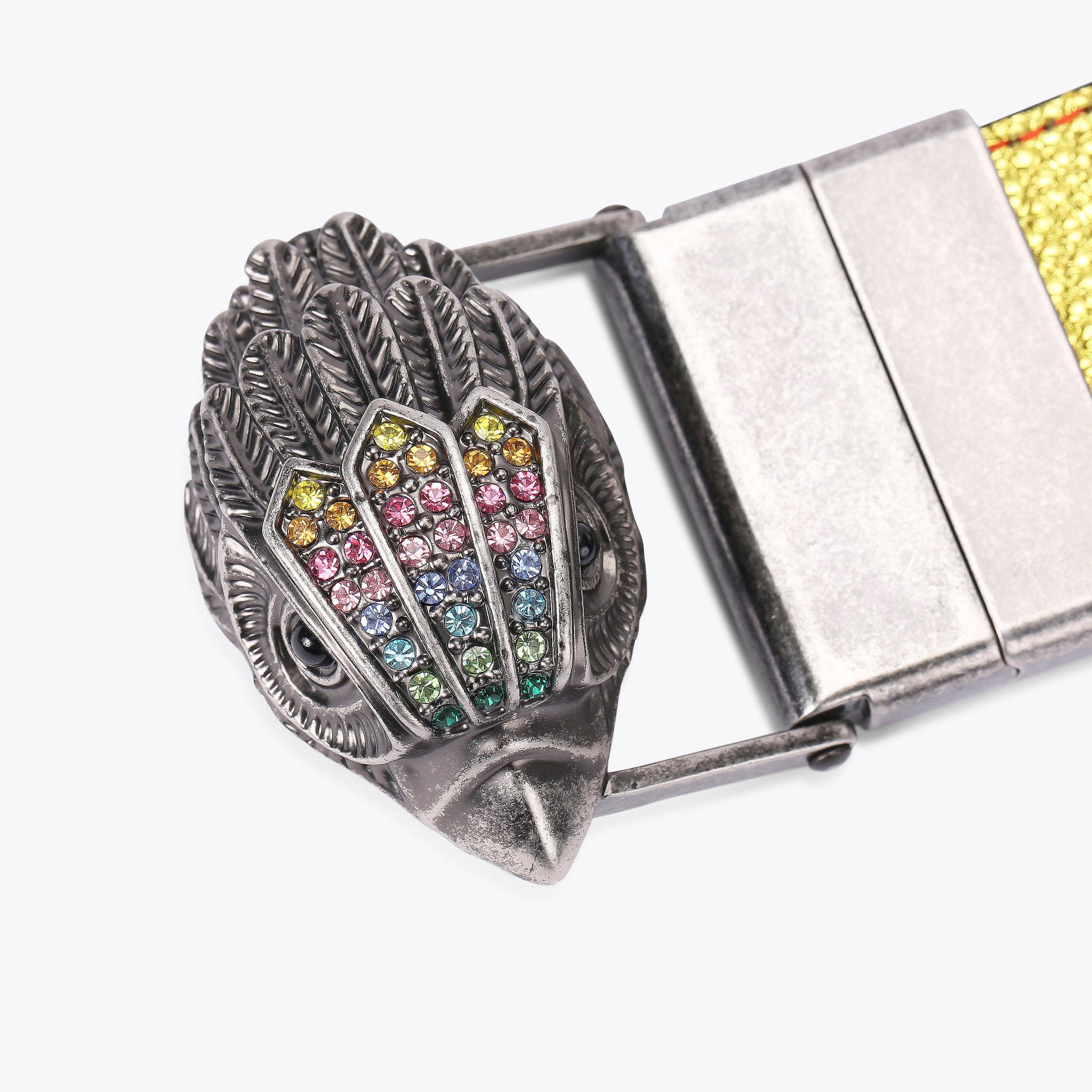 Kurt Geiger Eagle Rainbow Belt Kurt Geiger London Metallic Rainbow Leather Eagle Head  main image 2