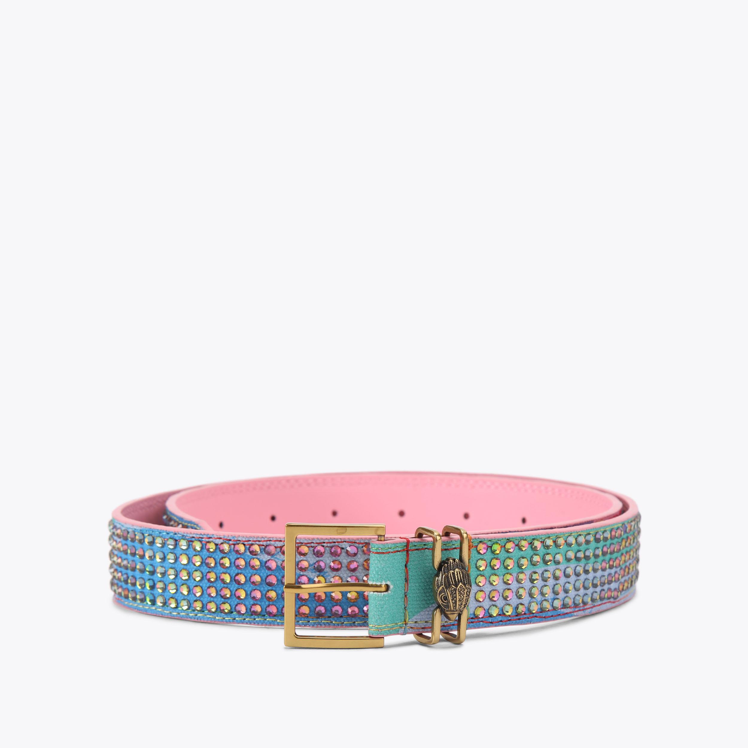 SUN LANYARD Pink Metallic Lanyard by Kurt Geiger London