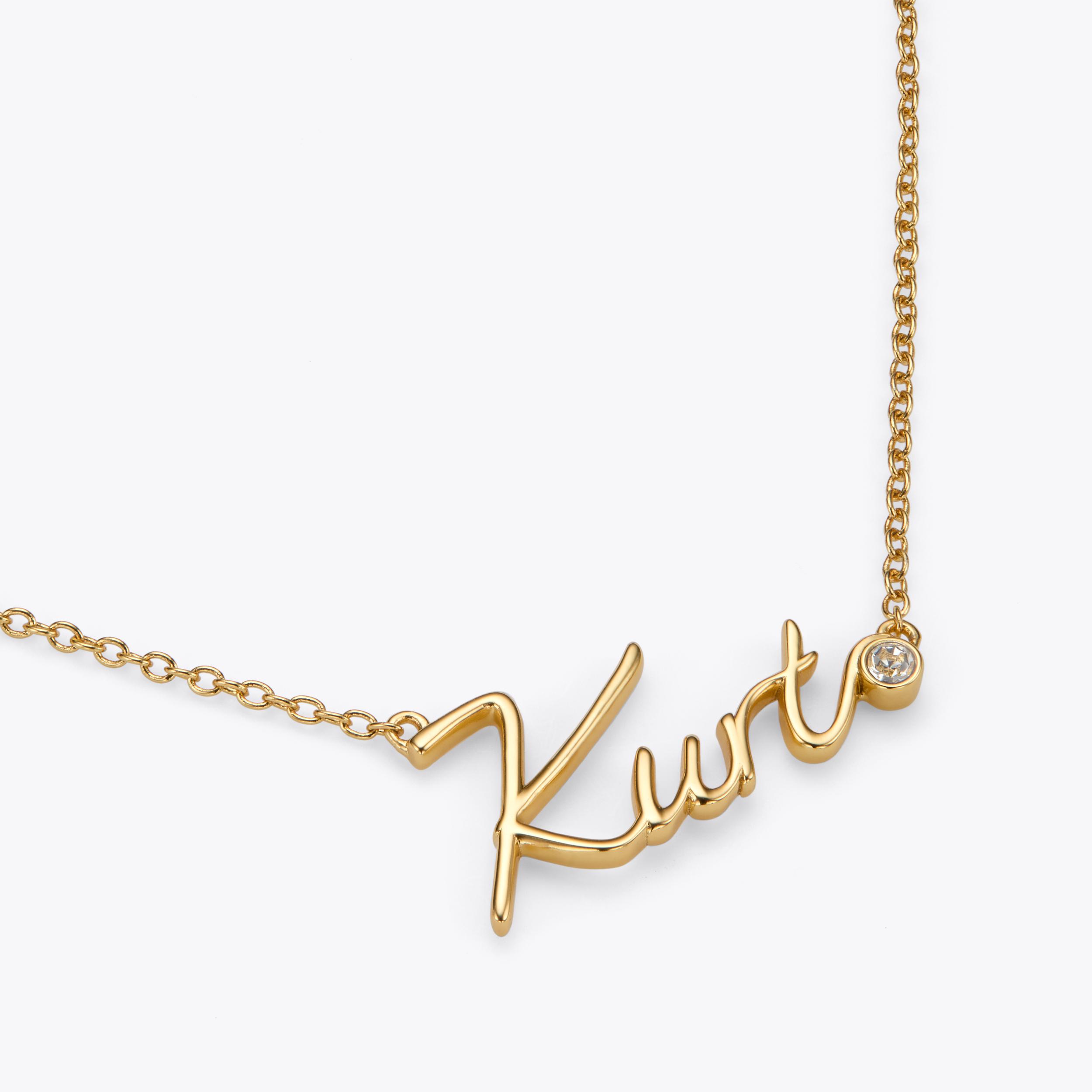 KURT SCRIPT NECKLACE by KURT GEIGER LONDON