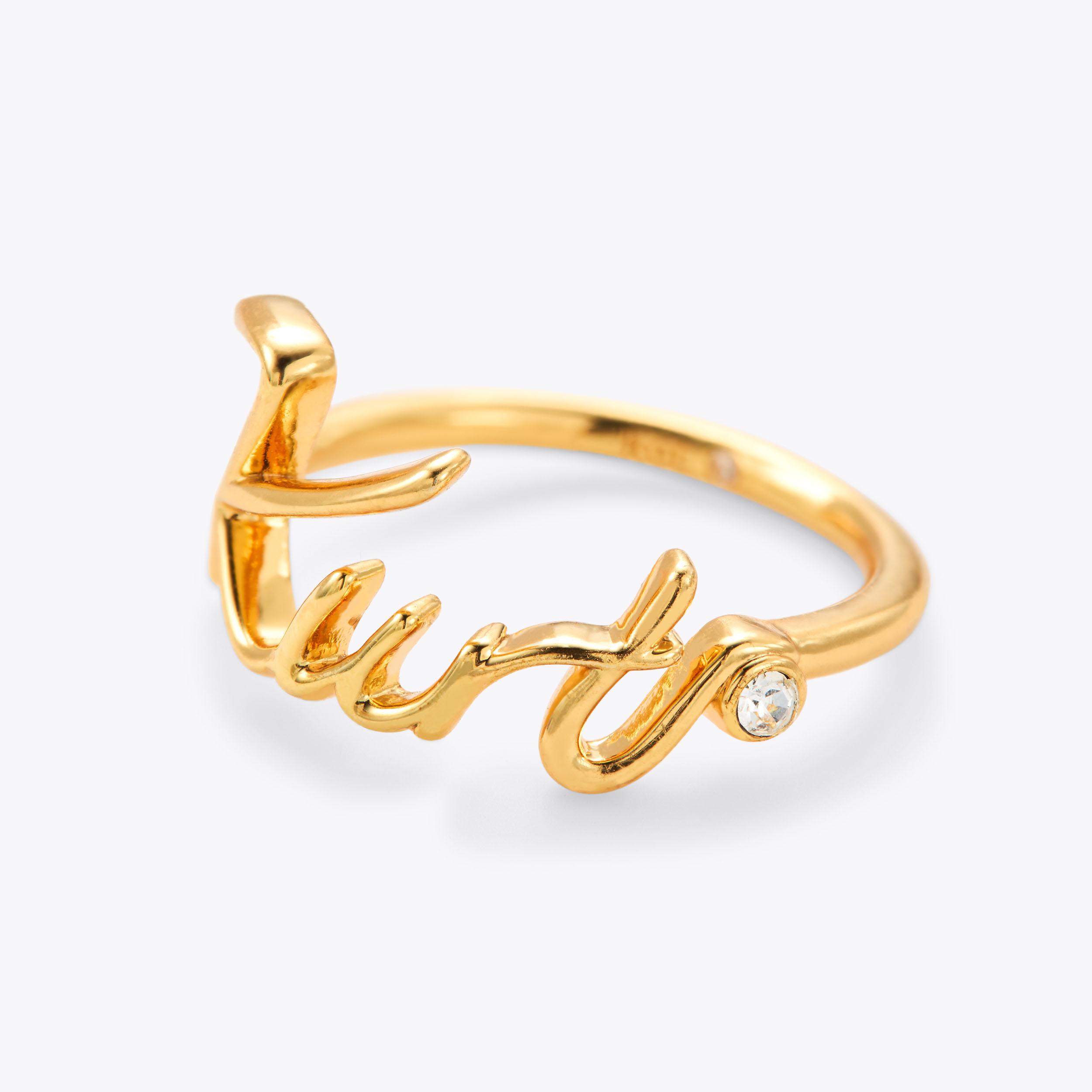 KURT SCRIPT RING by KURT GEIGER LONDON