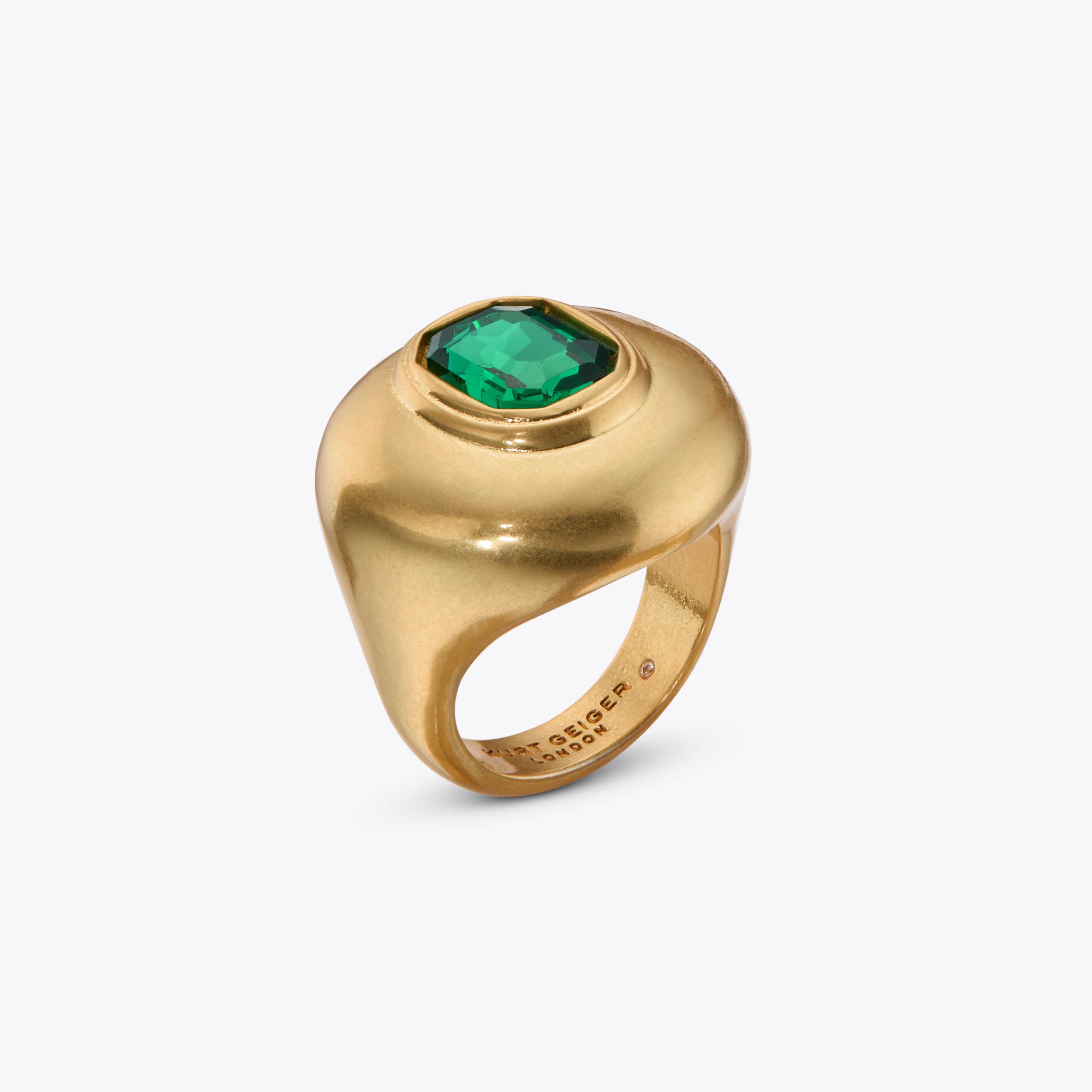 EMERALD DOME RING by KURT GEIGER LONDON