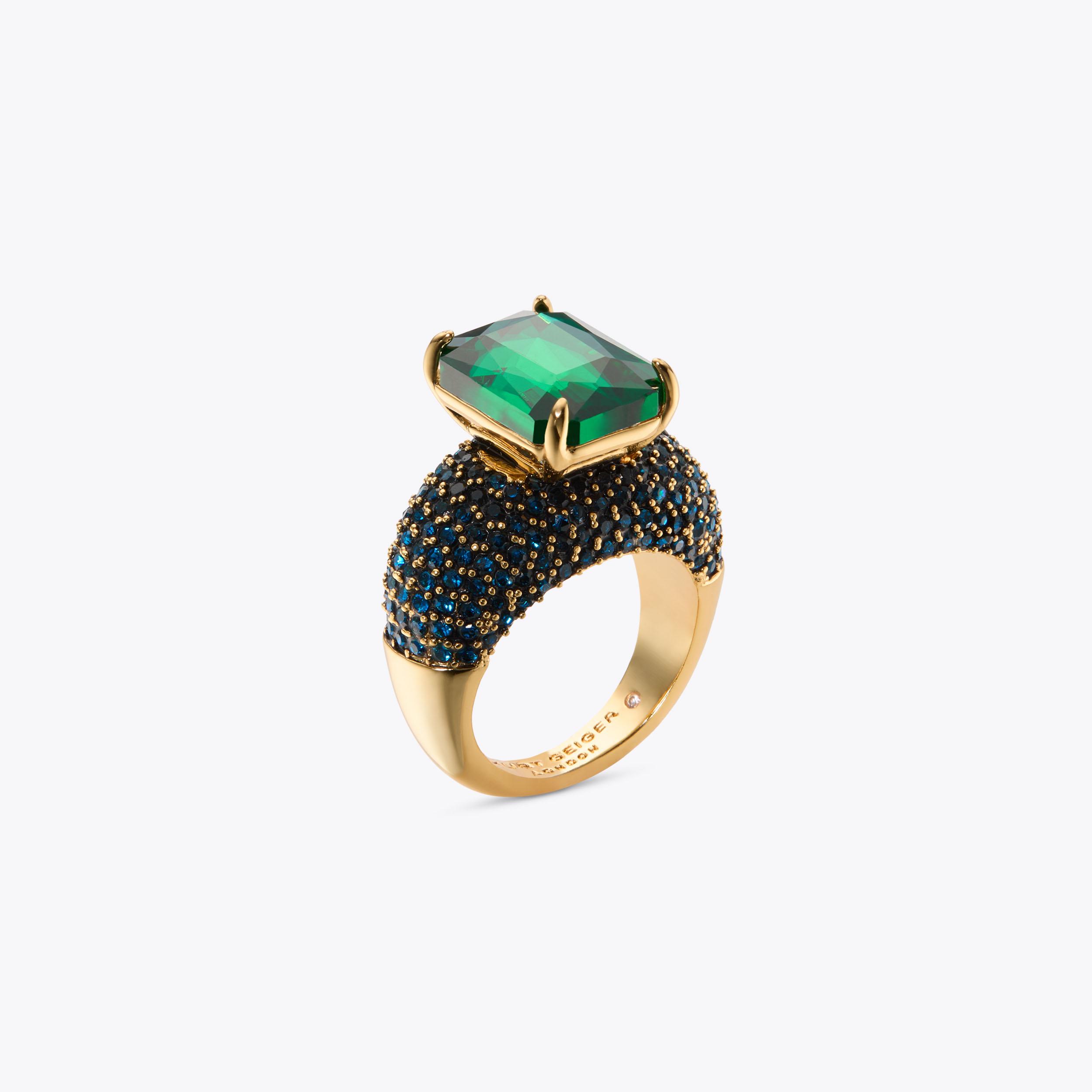 BELGRAVIA EMERALD RING by KURT GEIGER LONDON