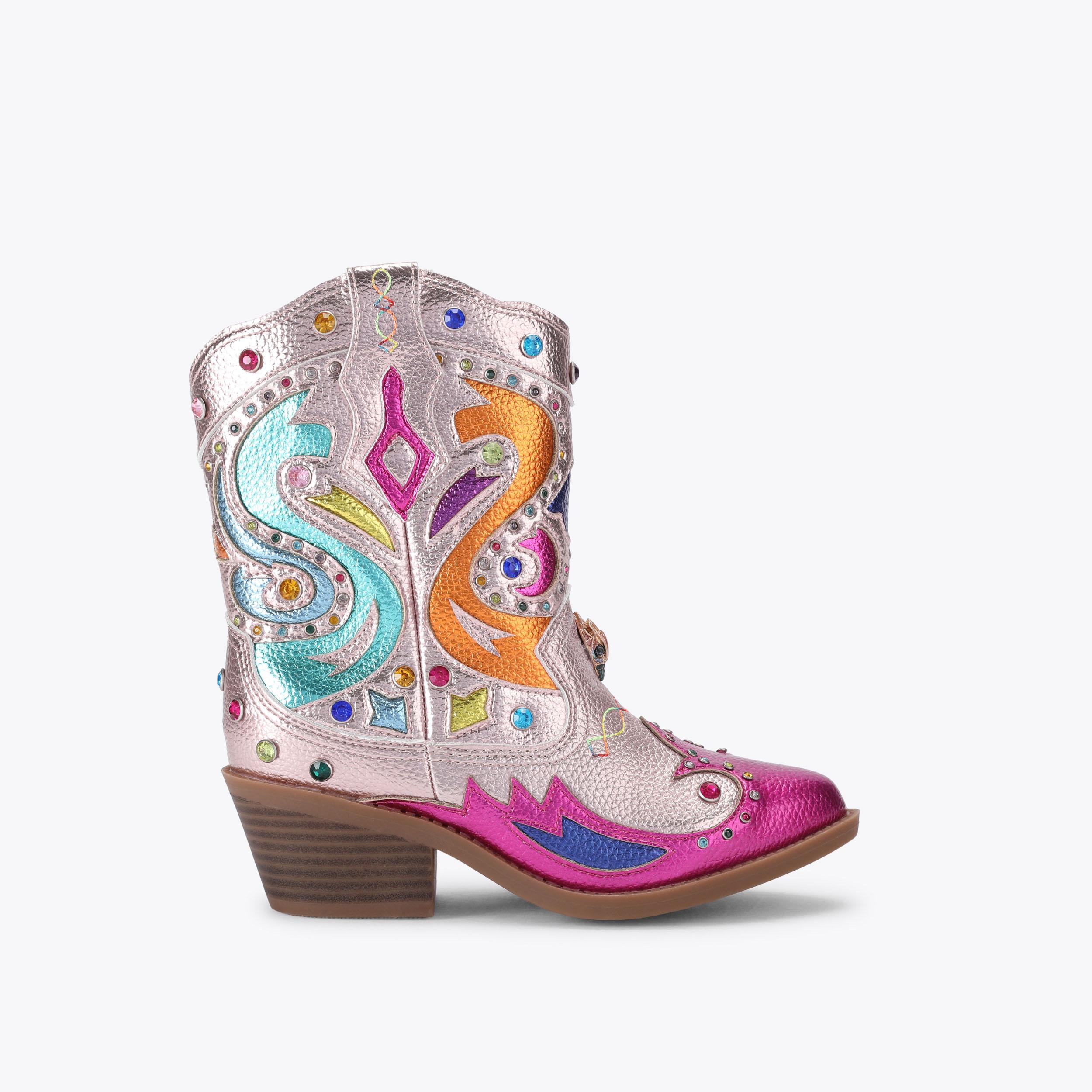 MINI KENSINGTON COWBOY Multi-Colour Leather Cowboy Boot by Kurt