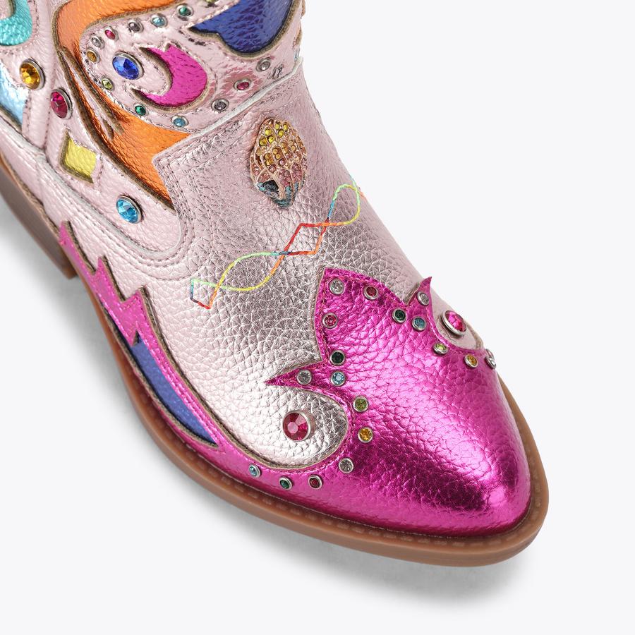 MINI KENSINGTON COWBOY Multi-Colour Leather Cowboy Boot by Kurt