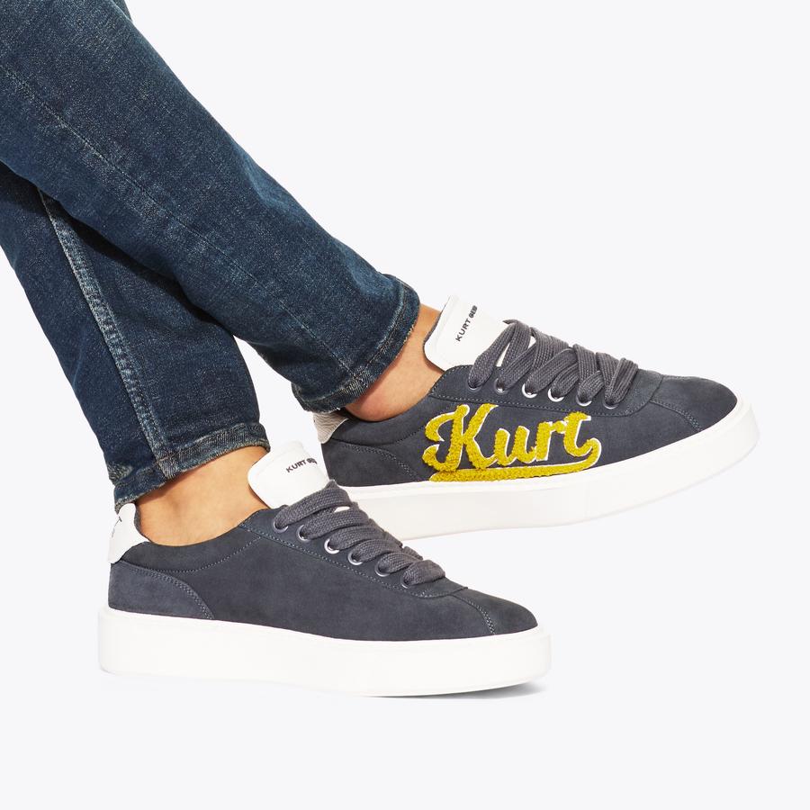 ALBION RETRO Dark Suede Lace Up Sneaker by KURT GEIGER LONDON