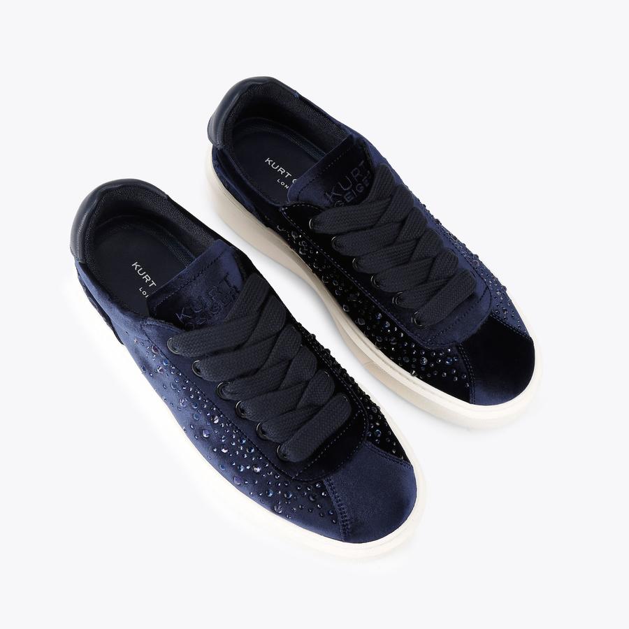 ALBION RETRO Velvet Fabric Lace Up Sneaker by KURT GEIGER LONDON