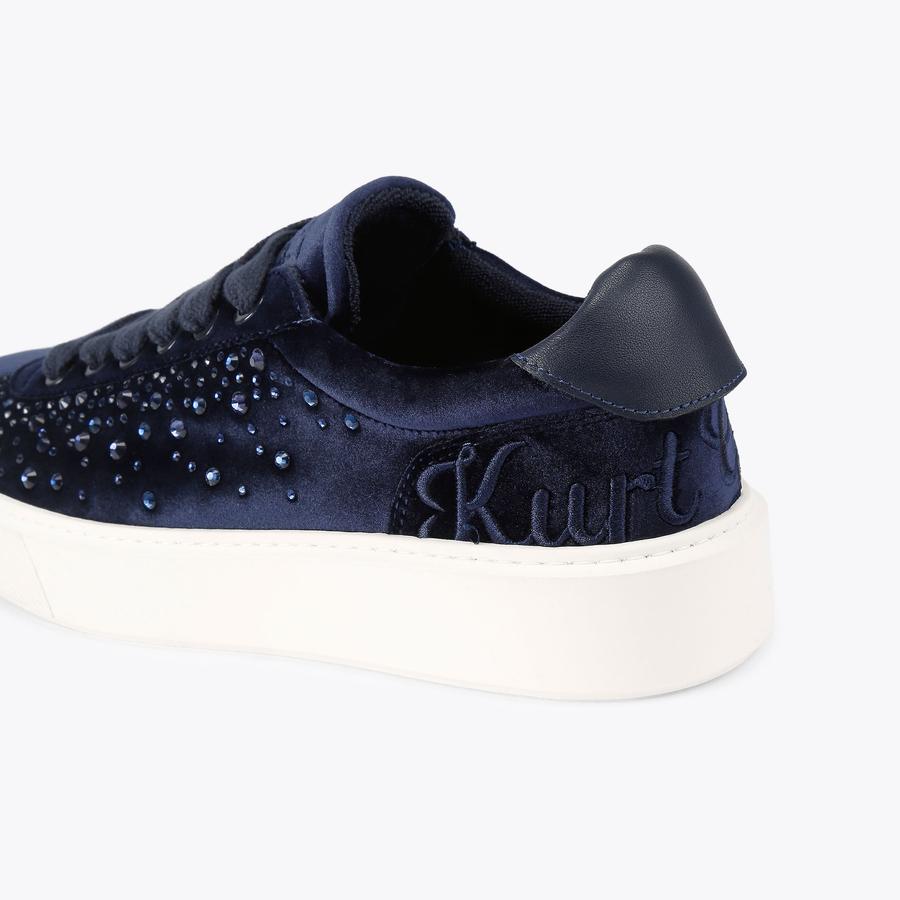 ALBION RETRO Velvet Fabric Lace Up Sneaker by KURT GEIGER LONDON