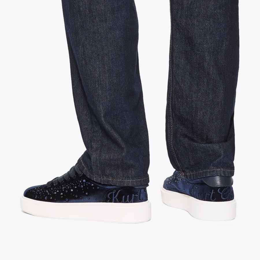 ALBION RETRO Velvet Fabric Lace Up Sneaker by KURT GEIGER LONDON