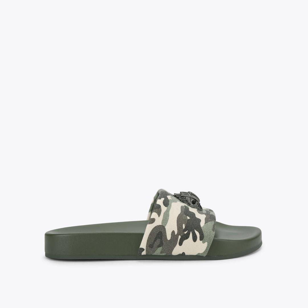 BROCKWELL SLIDE Camouflage Slide On Sandal by Kurt Geiger London — Kurt Geiger London