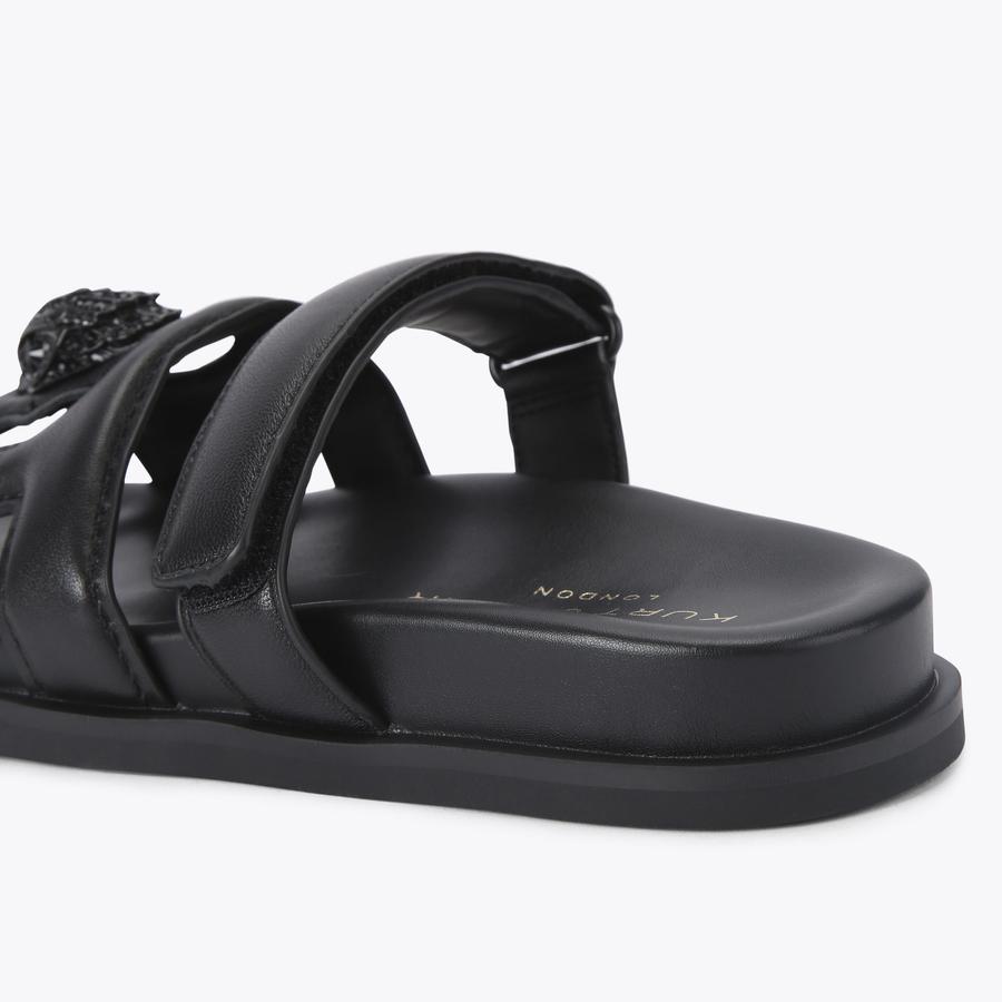 Sandales Noires En Cuir SGN Giancarlo Paoli - Taille 36, Talon Haut, Neuves Avec Boîte