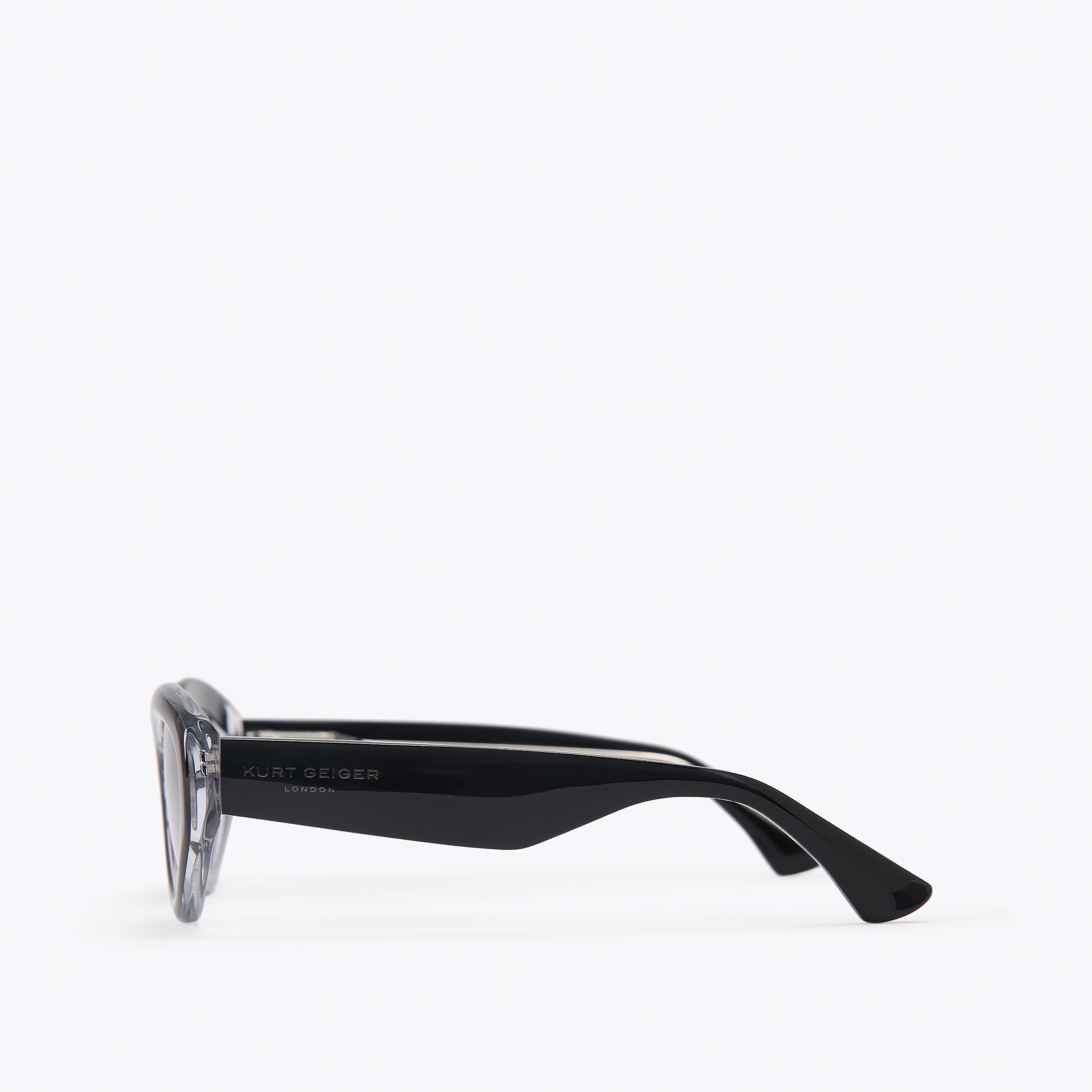 KENSINGTON SM CAT-EYE Black Acetate Sunglasses by Kurt Geiger London