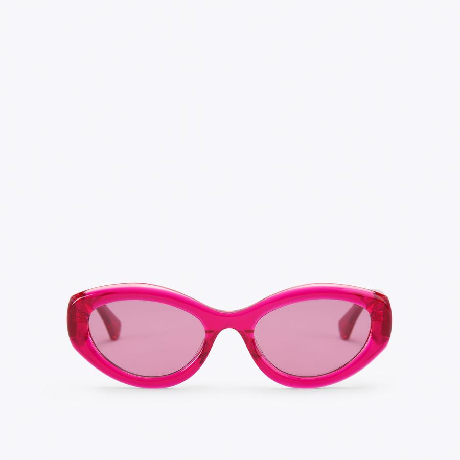 KENSINGTON SM CAT-EYE Fuchsia Acetate Cat Eye Sunglasses by Kurt