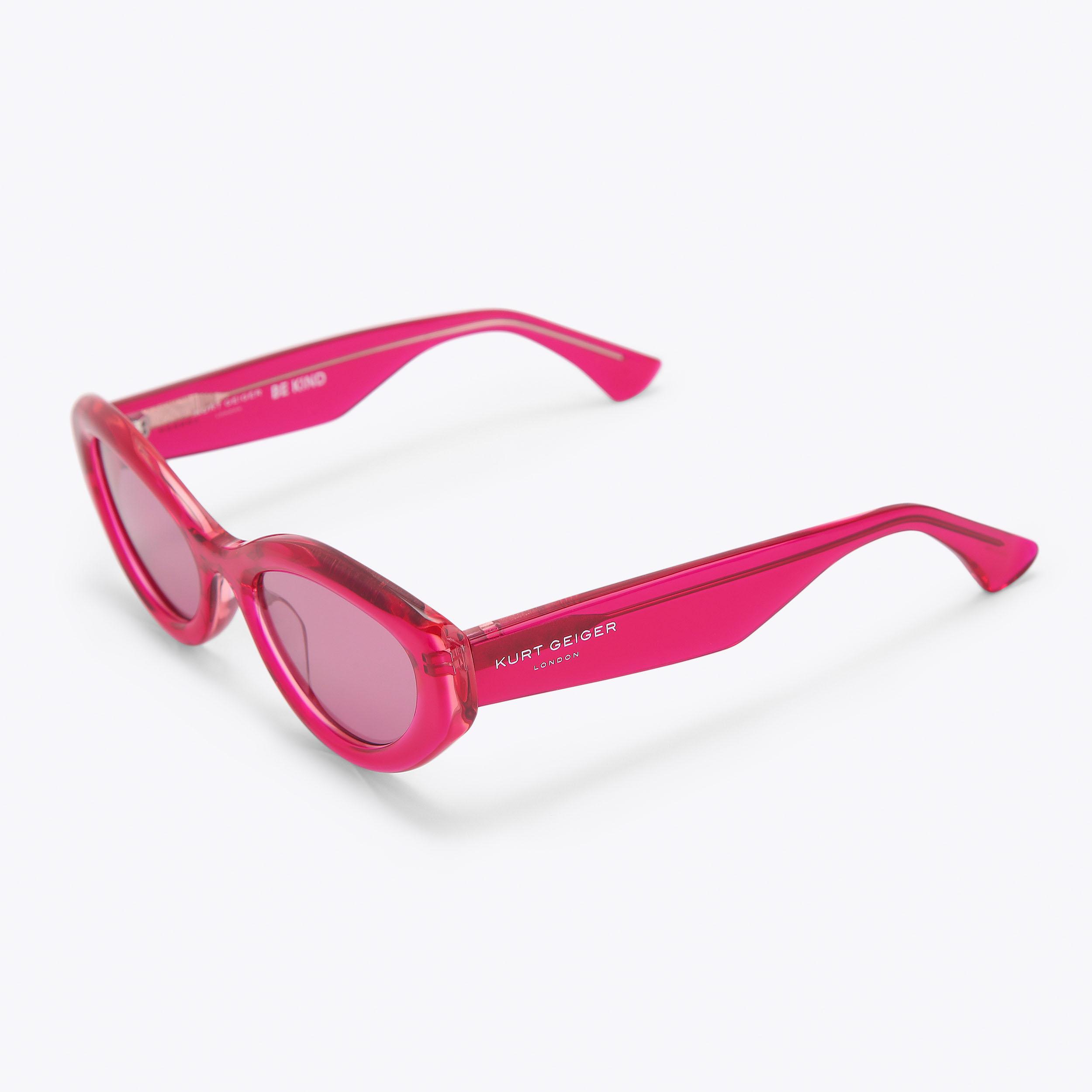 KENSINGTON SM CAT-EYE Fuchsia Acetate Cat Eye Sunglasses by Kurt