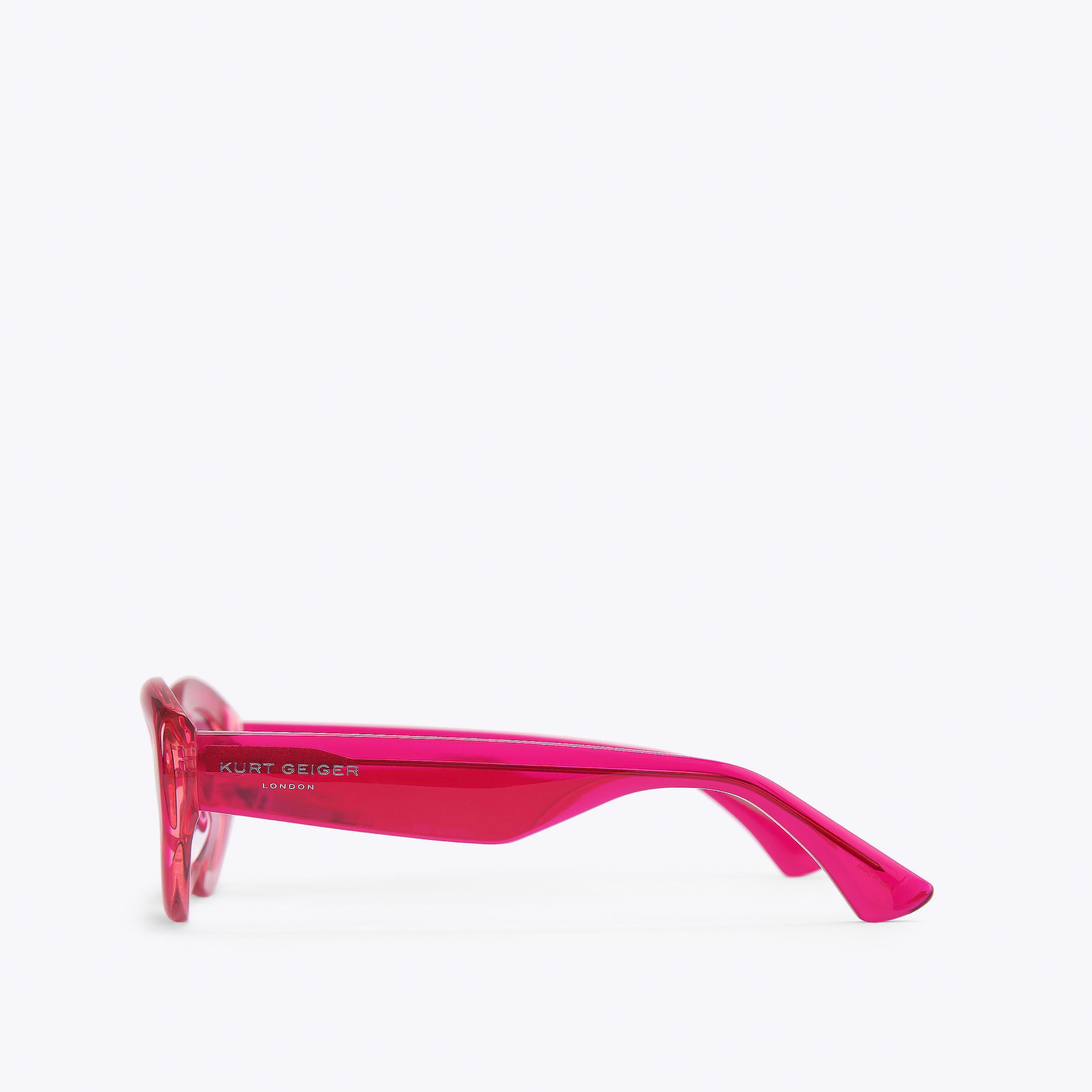 KENSINGTON SM CAT-EYE Fuchsia Acetate Cat Eye Sunglasses by Kurt