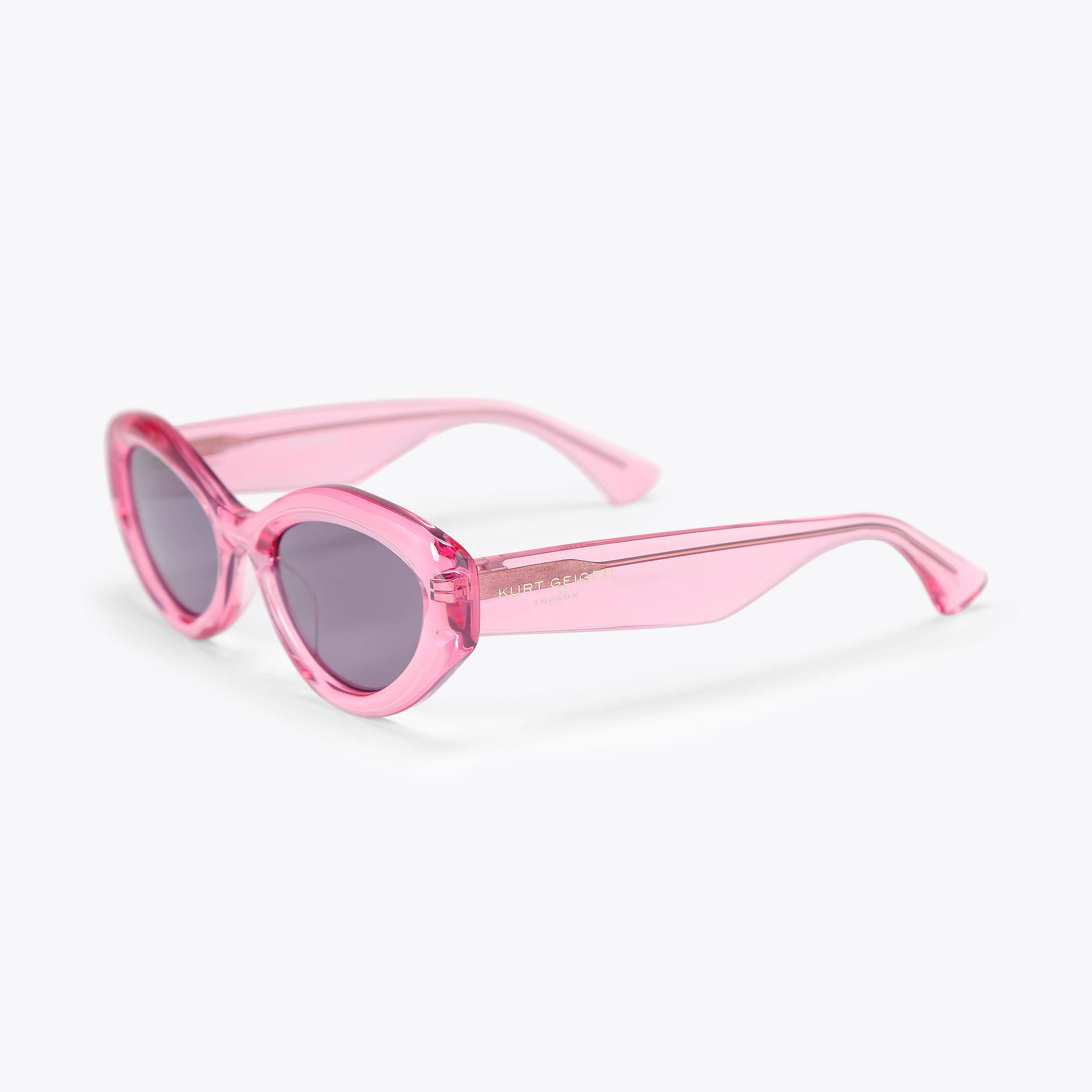 KENSINGTON SM CAT-EYE Pale Pink Cat Eye Sunglasses by Kurt Geiger
