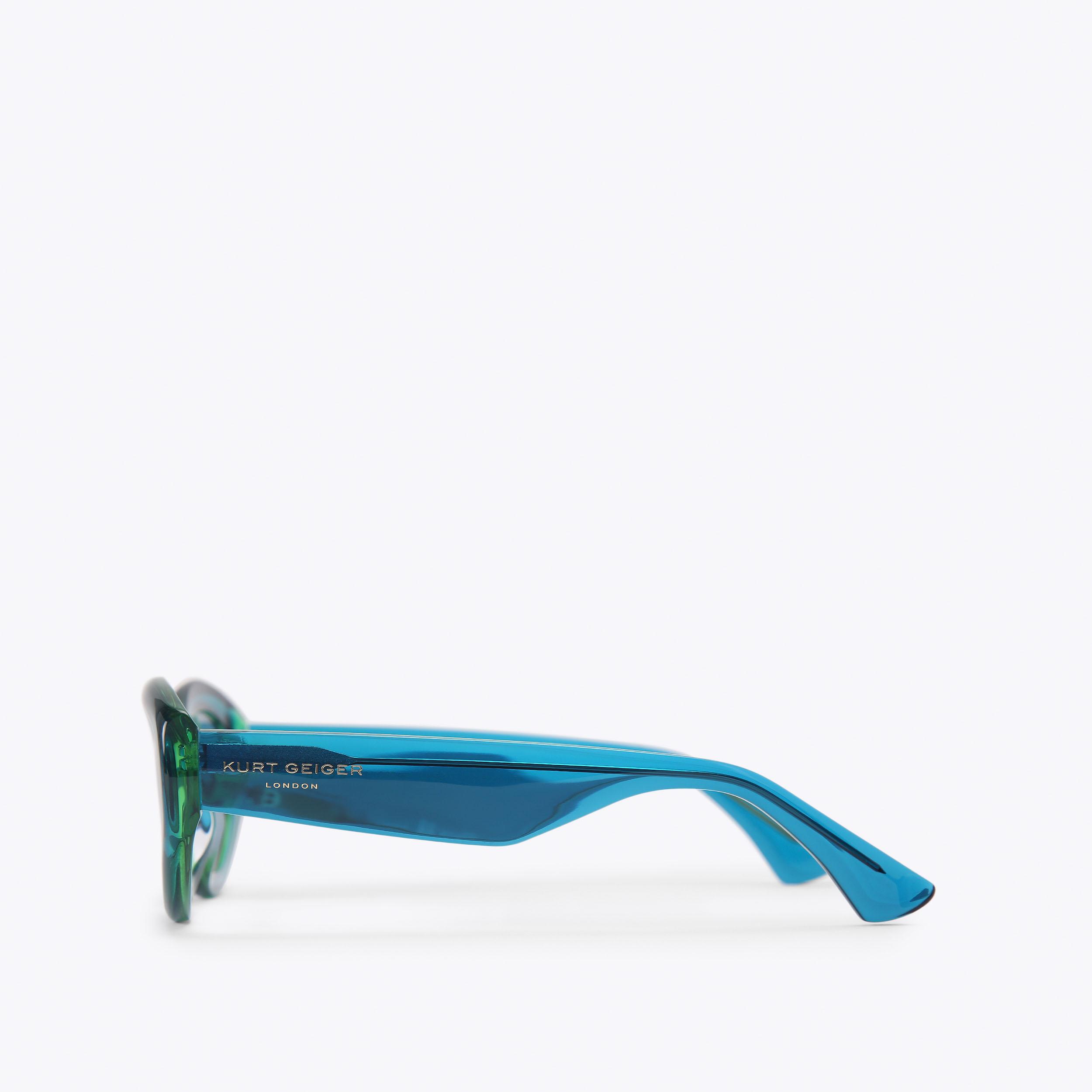 KENSINGTON SM CAT-EYE Teal Acetate Kensington Sunglasses by Kurt