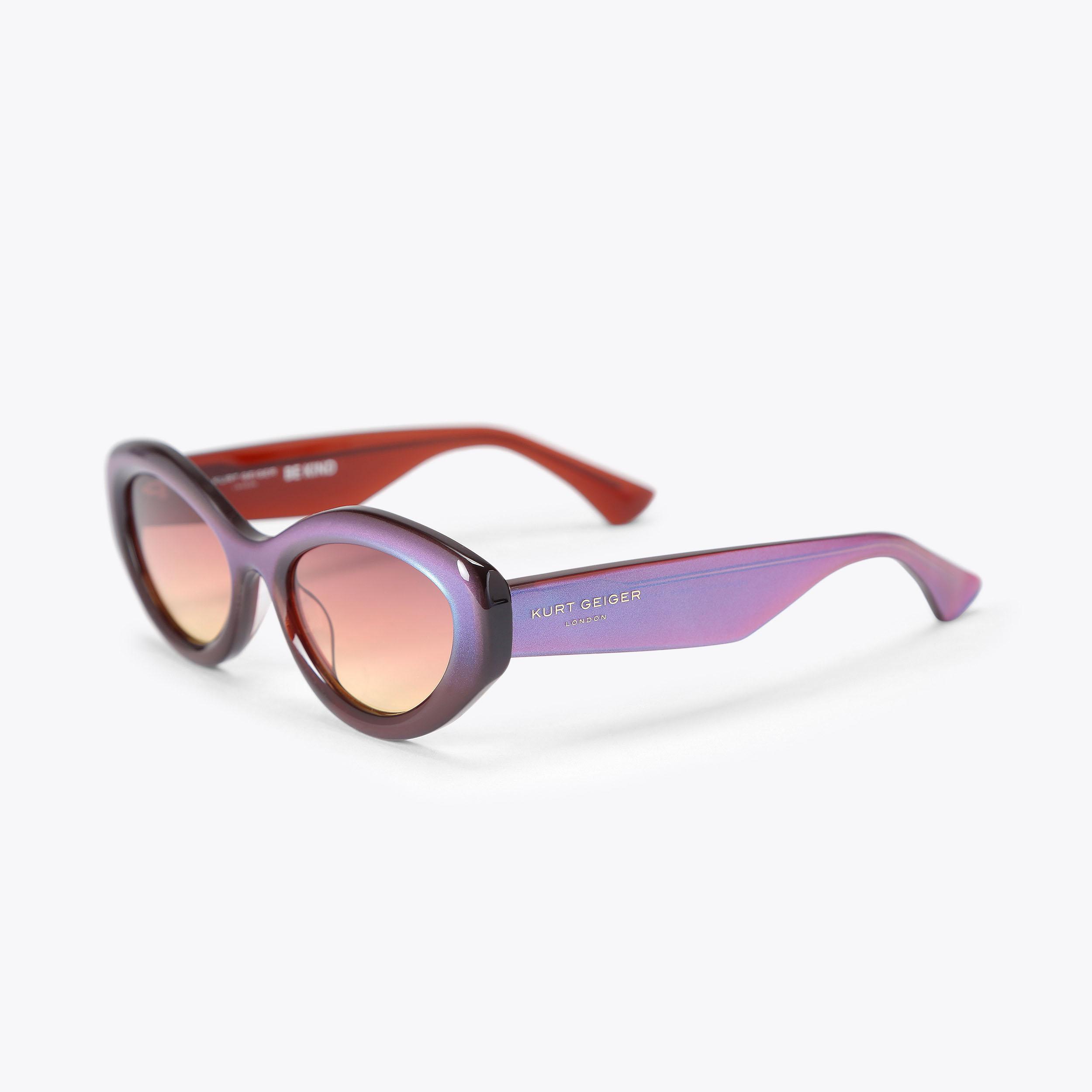 KENSINGTON SM CAT-EYE Viola Handmade Acetate Sunglasses by Kurt