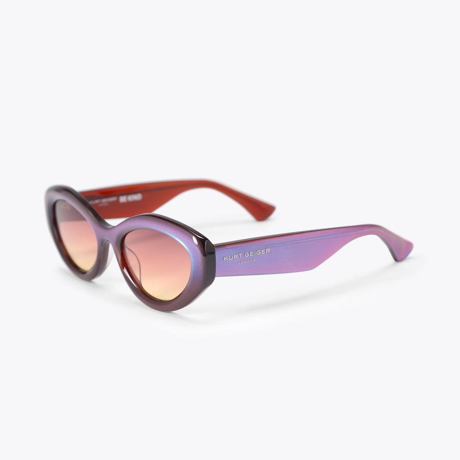 KENSINGTON SM CAT-EYE Viola Handmade Acetate Sunglasses by Kurt